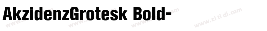 AkzidenzGrotesk Bold字体转换